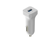 Single Port White USB Car Charger Adapter With Micro USB 5V 2.4A