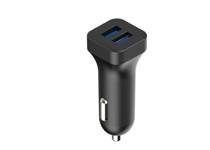 2A / 2.4A Output Fast In Car Charger With Dual USB 3.0 Black / White
