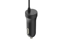 Black Single USB In Car Charger 5V 2.4A 12W High Speed 2400ma