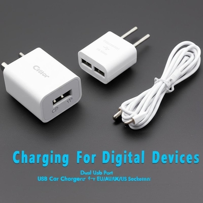 Buy Dual USB Car Charger 2.4A 3.0A for EU AU UK US Sockets online manufacture